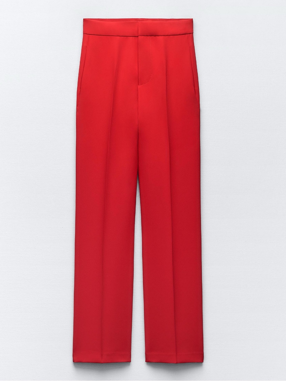 High-Waisted Straight-Cut Pants